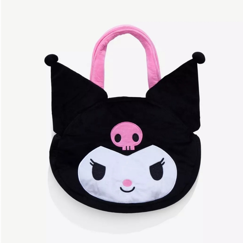 🎉❗️SALE❗️🎉 Sanrio Kuromi Face Plush Tote Bag